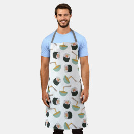 Sushi und Noodles Muster Schürze