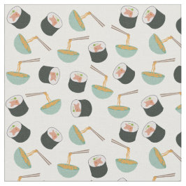 Sushi und Noodles Muster Stoff