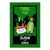 Sushi und Sake-Feinschmecker