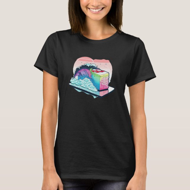 Sushi Vaporwave Retrowave Ästhetik T-Shirt (Vorderseite)