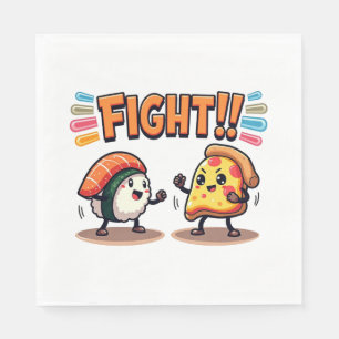 Sushi vs Pizza Serviette