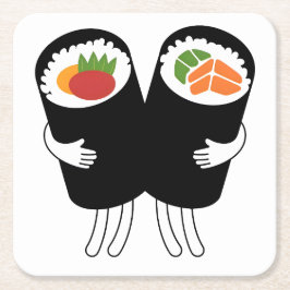 Sushi Waltz Rechteckiger Pappuntersetzer