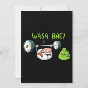 Sushi Wasabi Kawaii Japanisch lustige Puns anime o Einladung