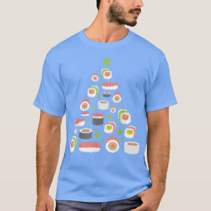 Sushi-Weihnachtsbaum Frohe Weihnachten XMas T-Shirt
