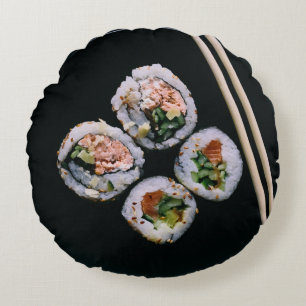 Sushi-Wender-Kissenbezug Rundes Kissen