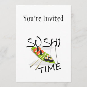 Sushi-Zeit Einladung