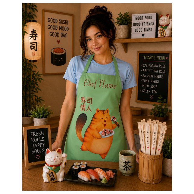 Sushikatze, Sushi Schürze (Von Creator hochgeladen)