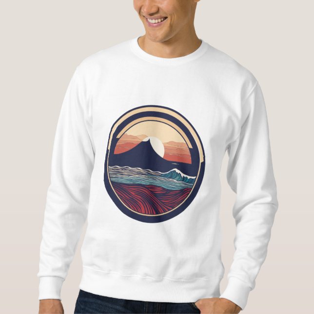 Sushis Surfabenteuer Sweatshirt (Vorderseite)