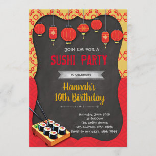 Sushithema-Party Einladung