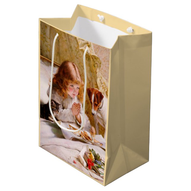 Suspense by Charles Burton Barber Mittlere Geschenktüte (Vorderseite Schrägansicht)