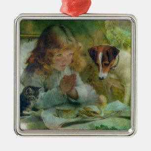 Suspense, Grunge Digital Art Silbernes Ornament