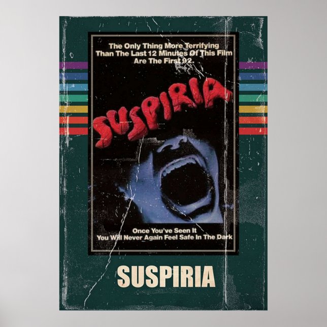 Suspiria 1977 Horror Movie VHS Style Poster (Vorne)