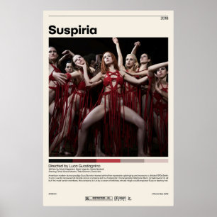 Suspiria Luca Guadagnino Minimalistisch Movie Vint Poster