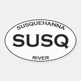 SUSQ - Susquehanna River Ovaler Aufkleber
