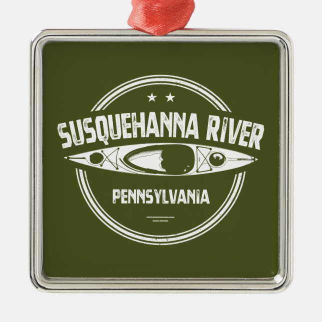 Susquehanna River, Pennsylvania Ornament Aus Metall (Vorne)