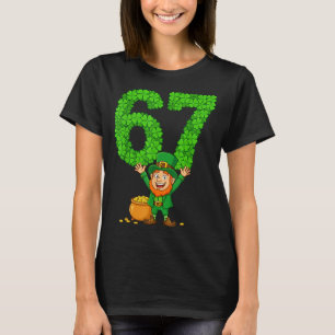Süß 67 Bruh Shamrock Leprechaun Lustig T-Shirt