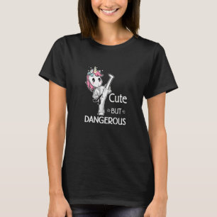 Süß aber gefährlich Karate Taekwondo Einhorn Kar T-Shirt