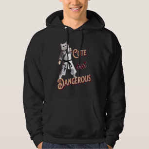 Süß Aber Gefährlich Katzen Karate Taekwondo Hoodie