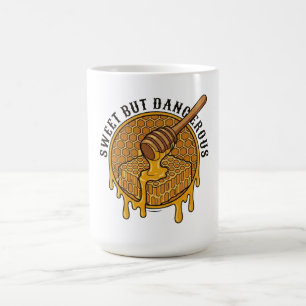 Süß, aber gefährlicher Vintage-Honig-Waben Kaffeetasse