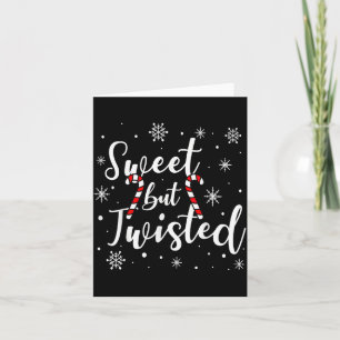 Süß aber verdreht lustiger Weihnachts-Candy-Cane-X Karte