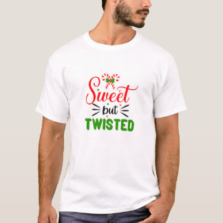Süß, aber verdreht - Lustiger Weihnachts-Kandiszuc T-Shirt