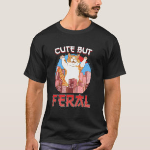 Süß aber wild! Wilde Katzenparty Konzert Outfit ko T-Shirt