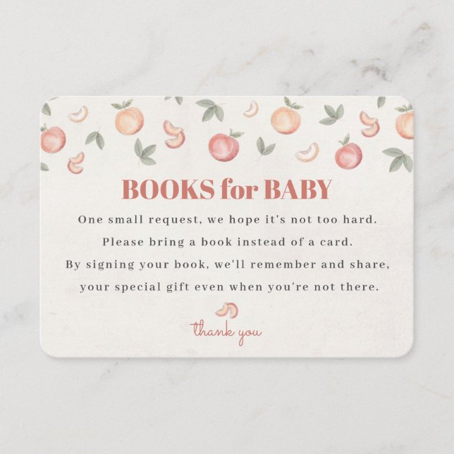 süss als Pfirsichdiaper Einladung einfügen (Vorderseite)