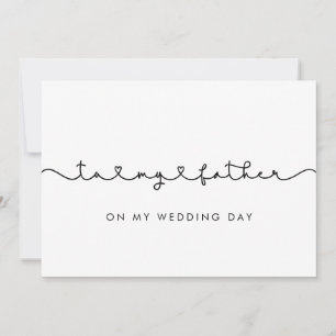 Süß an meinen Vater an meinem Hochzeitstag Karte