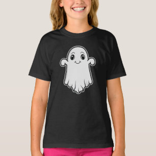 Süß aussehender Geist Cartoon-Design Halloween T-Shirt