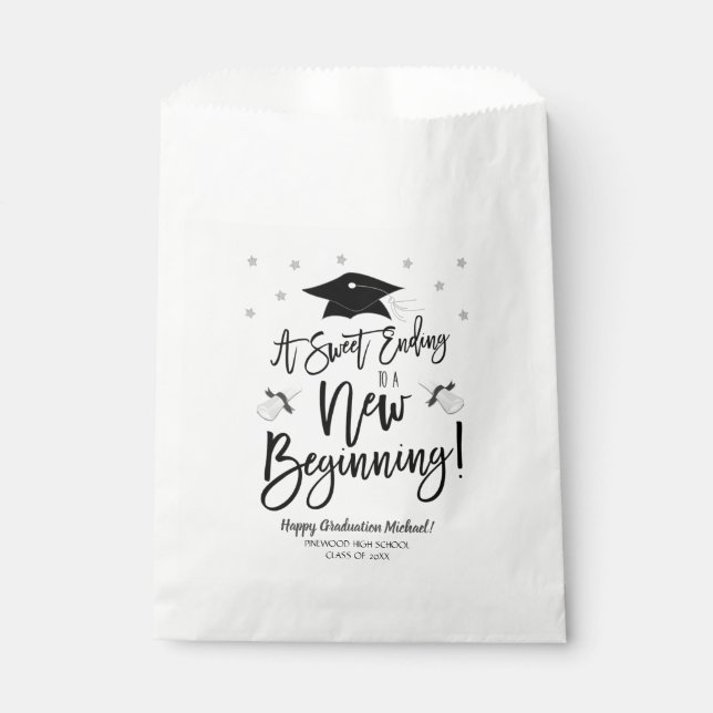 Süß bis zu einer neuen Leckerei mit Bonbons Geschenktütchen (Vorderseite)