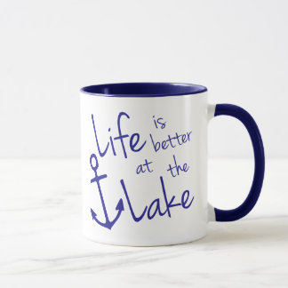 süß blau DAS LEBEN IST AM SEE SCHÖNER | Tasse