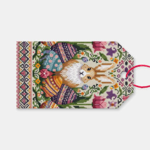 Süß/Bunte Frühlings-/Oster-Fair-Isle-Muster Geschenkanhänger