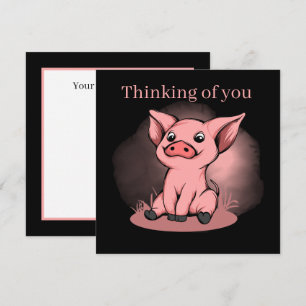 Süß, dass ihr denkt, Schweineliebhaber fügen Gefüh Mitteilungskarte