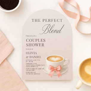 Süß Die perfekte Mischung Kaffee-Paar-Shower Einladung