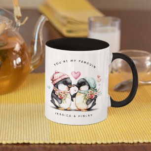 Süß Du bist mein Pinguin Personalisierte Paare Tasse