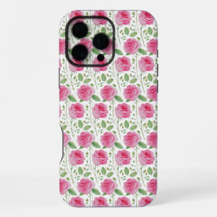 Süß, florales/rosenfarbenes Wiederholungsmuster iPhone 16 Pro Max Hülle