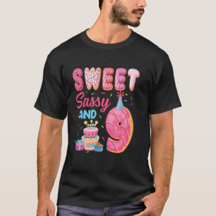 Süß Frech Und 9 Geburtstag Donut Thema 9. Geburtst T-Shirt