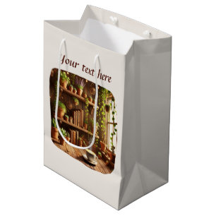 Süß fügen Sie Ihren Text Kaffee Shop Mittlere Geschenktüte