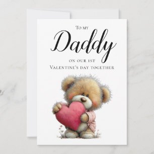 Süß für meinen Daddy an unserem 1. Valentinstag Feiertagskarte