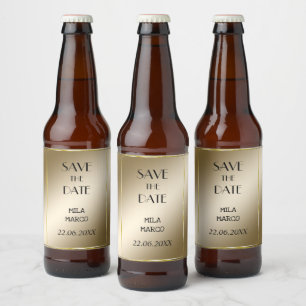 Süß golden modern bierflaschenetikett