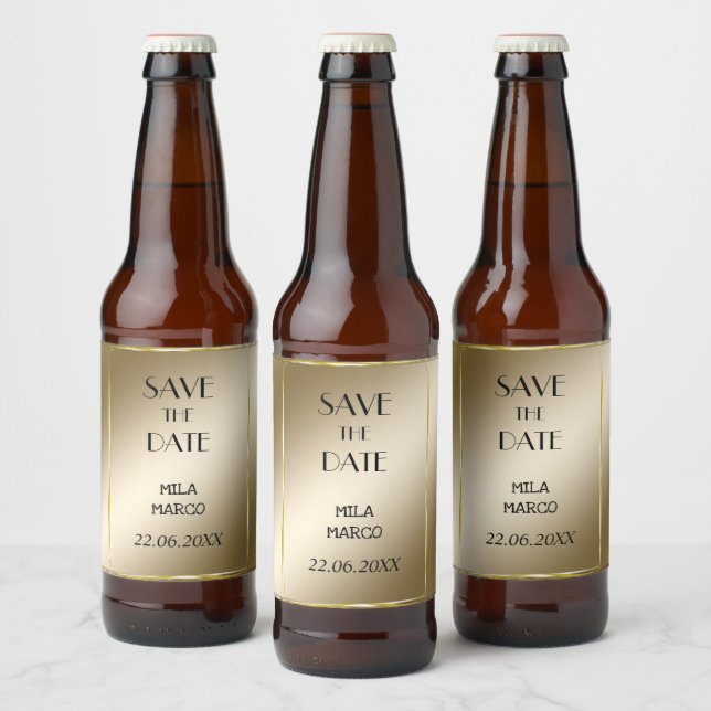 Süß golden modern bierflaschenetikett (Flaschen)