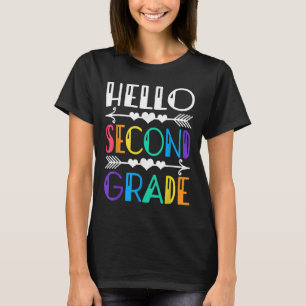 Süß Hallo Zweite Klasse Zurück zur Schule Erster S T-Shirt
