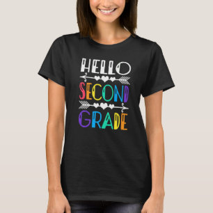Süß Hallo Zweite Klasse Zurück zur Schule Erster S T-Shirt
