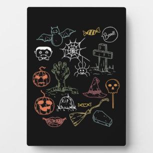 Süß Halloween Halloween Boo Kürbis Fotoplatte