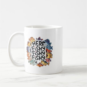 Süß Hier-fischen Lustiger Angler Kids Kleinkind Kaffeetasse