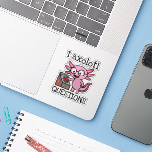 Süß ich Axolotl Fragen aztek Oh Nein roter Knopf Aufkleber