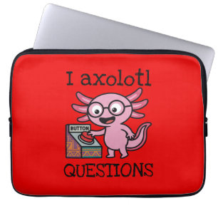 Süß ich Axolotl Fragen aztek Oh Nein roter Knopf Laptopschutzhülle