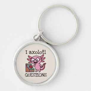 Süß ich Axolotl Fragen aztek Oh Nein roter Knopf Schlüsselanhänger