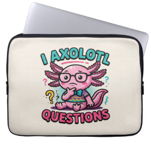Süß ich Axolotl Fragen aztekischer Nerd mit Brille Laptopschutzhülle