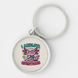 Süß ich Axolotl Fragen aztekischer Nerd mit Brille Schlüsselanhänger